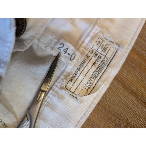 CURRENT/ELIOTT The Stiletto Straight Skinny Leg White Denim, size 24/0 - Picture 7 of 9